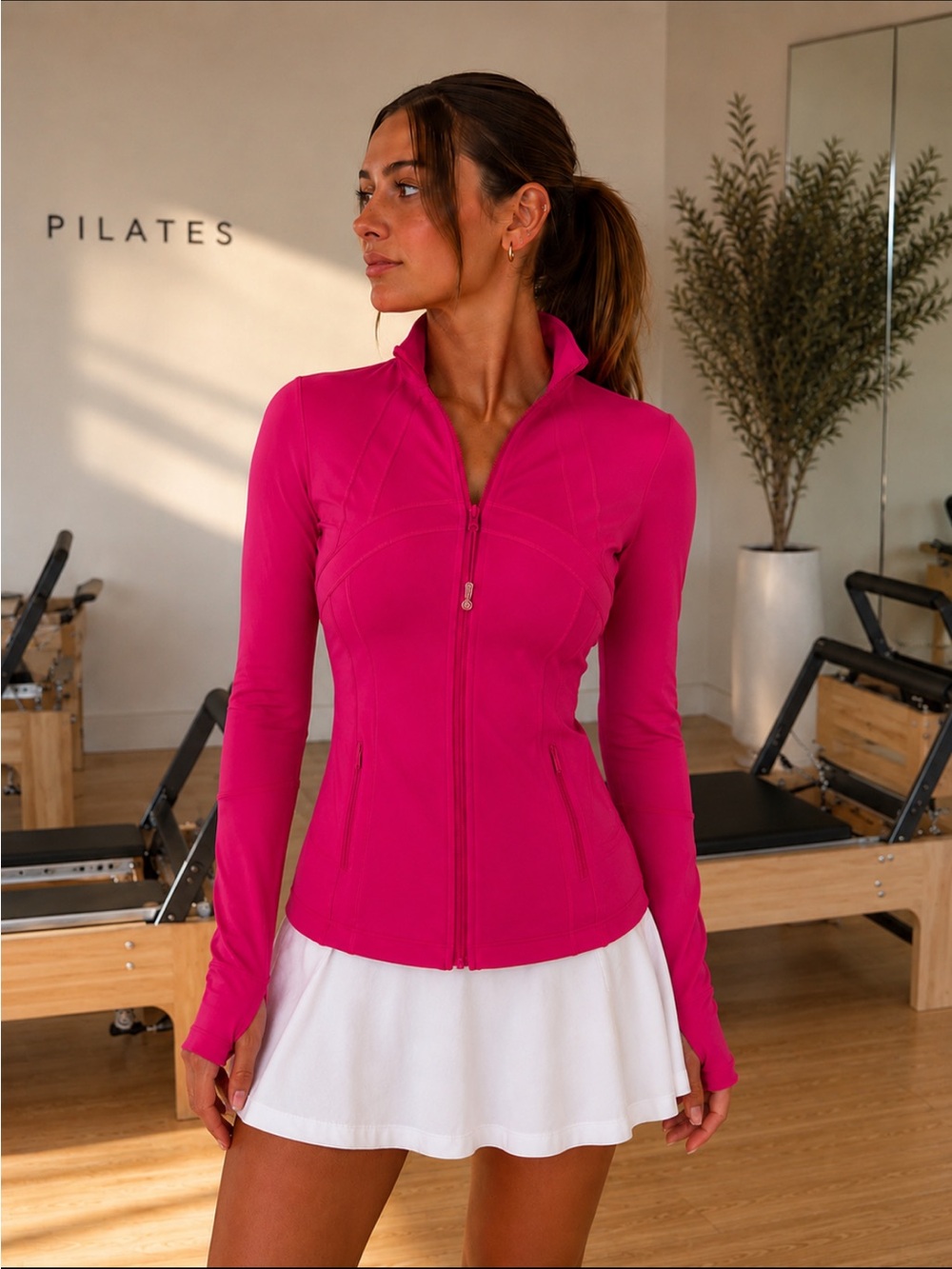 lululemon athletica Women's Hot Pink Raspberry Full-Zip Jacket Define Nulu 4